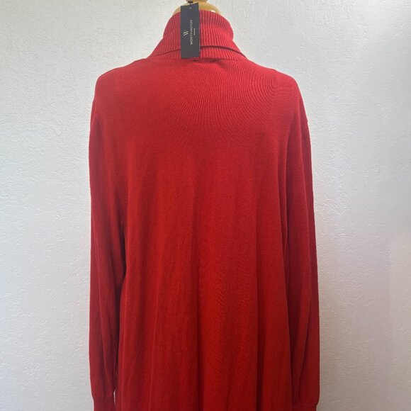 Worthington Woman 3X long red cardigan sweater NEW with tags - Picture 4 of 5